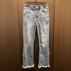 Blue Distressed Women's Jeans